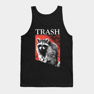 Red Trash Raccoon Tank Top